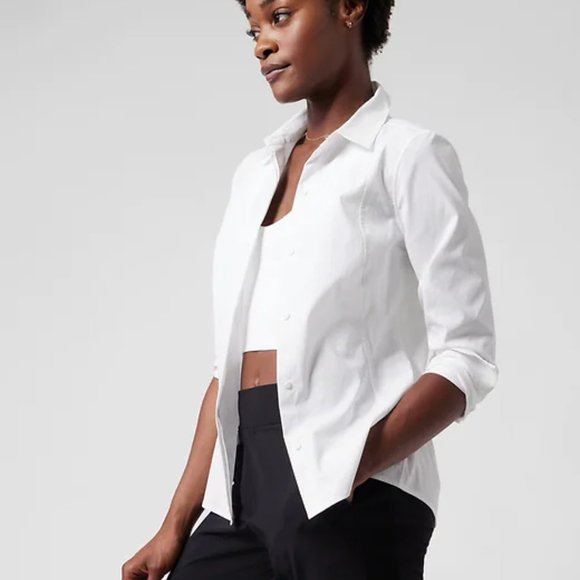 Athleta Uptown Shirt XXS - Picture 2 of 10
